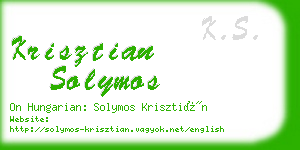 krisztian solymos business card